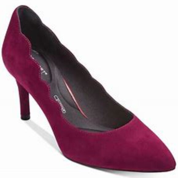 CLEARANCE! Rockport-Women's Total Motion "Scallop" Pumps, Colour: Wine, Size 6.5 - Picture 5 of 11